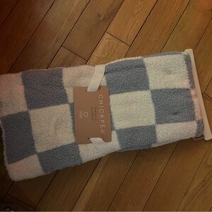Chick Pea Blue and White Checkered Blanket